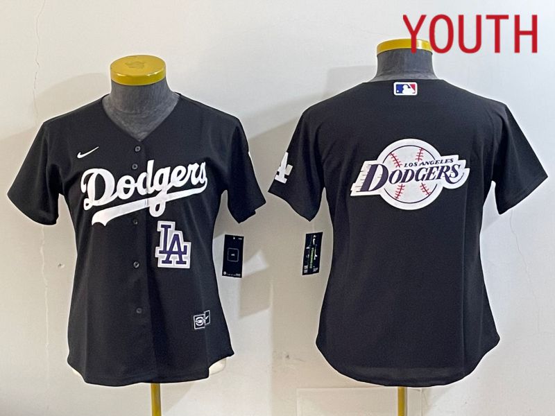 Youth Los Angeles Dodgers Blank Black Game 2024 Nike MLB Jersey style 11219->youth mlb jersey->Youth Jersey